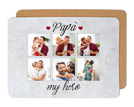 Tovaglietta in sughero dedicata al papà