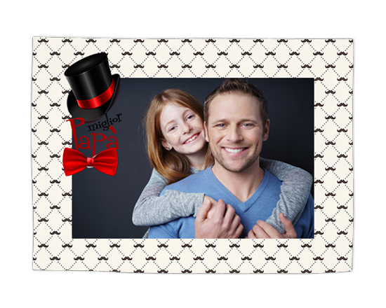 Tovaglietta in tessuto con baffi neri