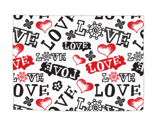 Tovaglietta in tessuto Love in caos