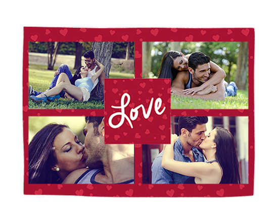 Tovaglietta in tessuto Love for collage