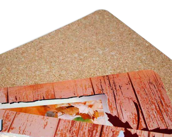 Tovaglietta in sughero dettaglio retro e stampa fronte