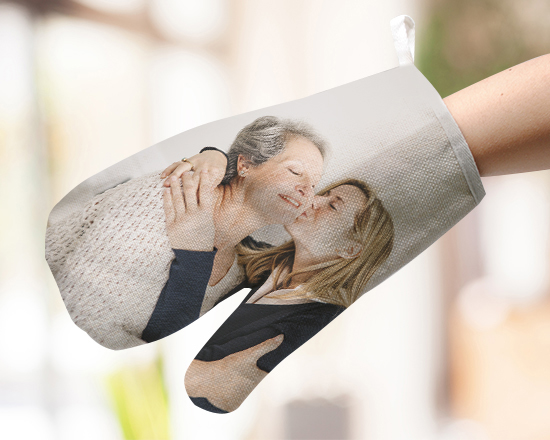 Personalizza il guanto da forno in juta con le foto più emozionanti