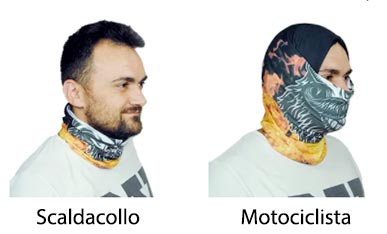 Trasforma lo scaldacollo in un passamontagna da motociclista.