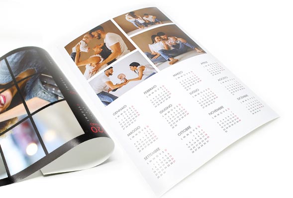 Scegli la misura preferita e crea il poster calendario, personalizzato con le tue foto