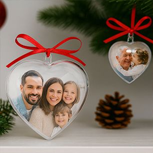 Palline di Natale a forma di cuore