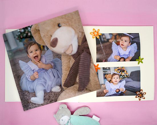 Album foto quadrato personalizzato per bambini