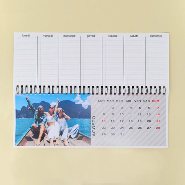 calendario da scrivania con foto