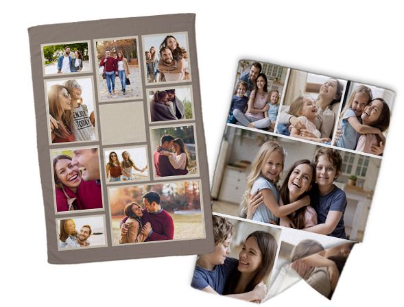 Coperta collage in pile - personalizzala con le foto che ami