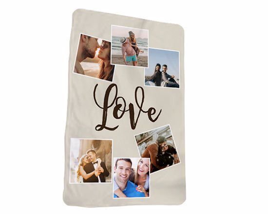 coperta personalizzata con scritta