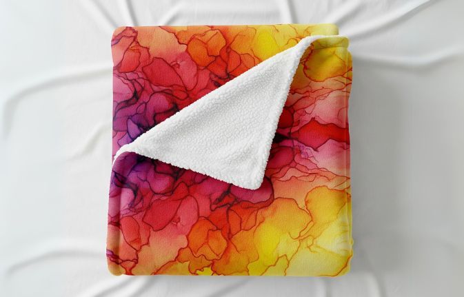 coperta personalizzata con retro agnellato