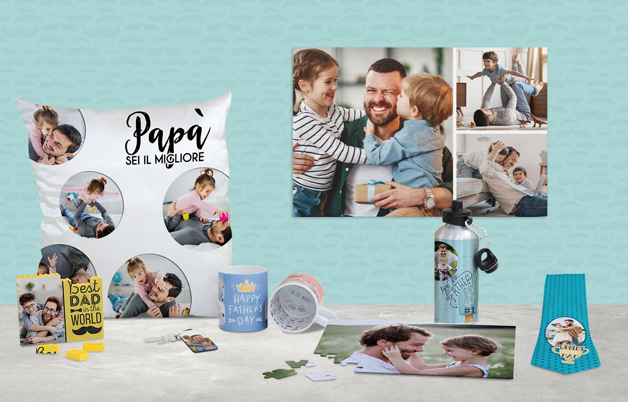 idee regalo festa del papà personalizzate con foto e grafiche a tema