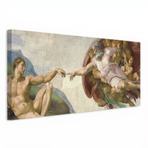 La creazione di Adamo Michelangelo Buonarroti Stampa su tela