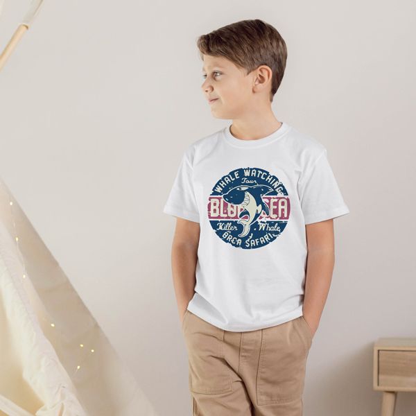 personalizza magliette per bambini in cotone, disponibili in diversi colori e taglie