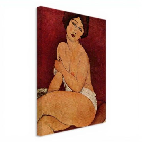 Nudo seduto su un divano Amedeo Modigliani Stampa su tela