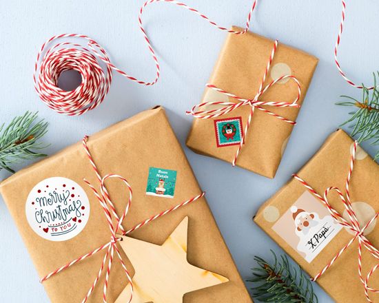 Adesivi personalizzati natalizi per i tuoi pacchi