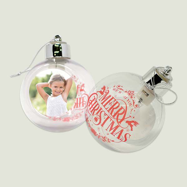 pallina di natale luminosa personalizzata con foto e grafiche