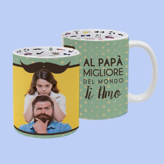 tazza personalizzata con foto e grafiche festa del papà