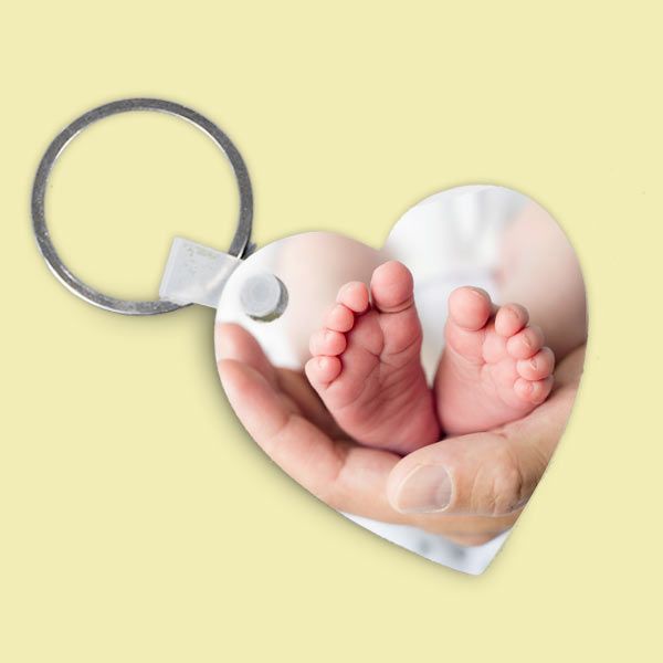 portachiavi in legno a forma di cuore