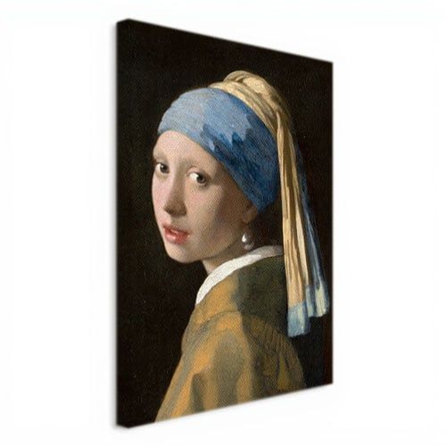 Ragazza con l'orecchino di perla Johannes Vermeer Stampa su tela