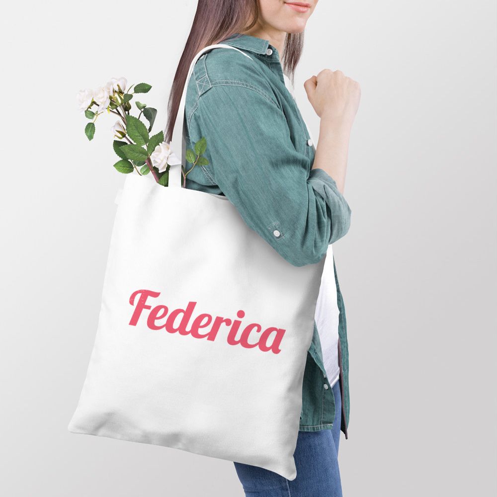 Borsa Shopper in Juta Personalizzata con Nome per Maestra o Insegnante