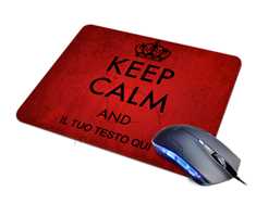 Tappetino Mouse in Pelle Keep calm