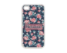  Cover in silicone iPhone 4-4s con grafica con rose