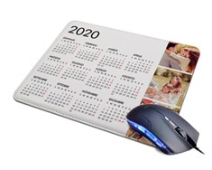 Calendario con foto stampato su mousepad in pelle