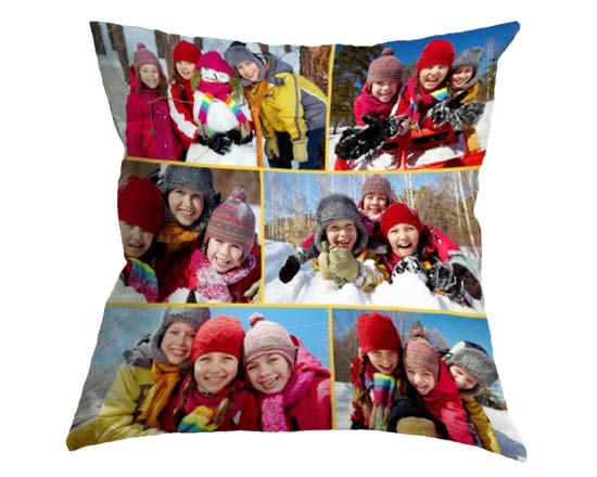 Cuscino collage personalizzato con foto bambini