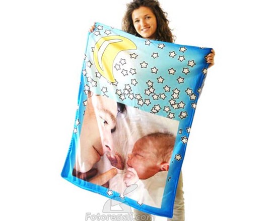 coperta con foto modello baby