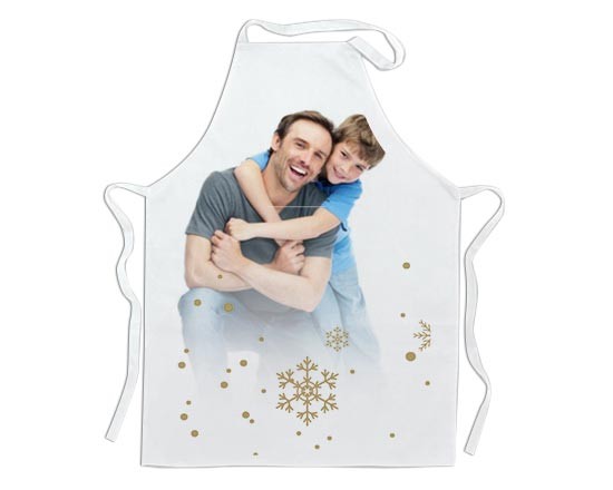 Grafica White Christmas a campo pieno su grembiule