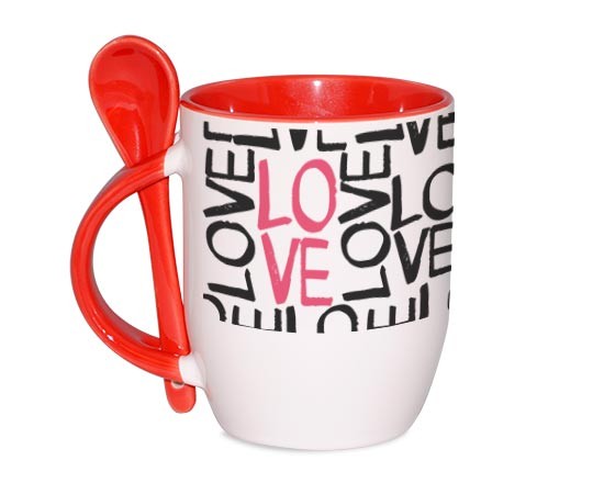 Tazza con Cucchiaino Love words