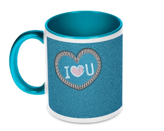 tazza panoramoca con grafica per S. Valentino