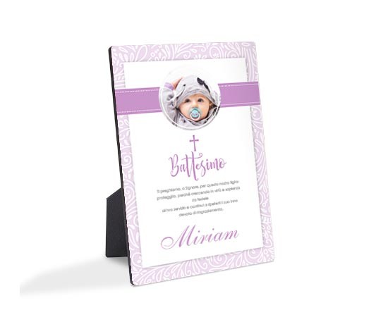 Cornice fotografica con grafica viola