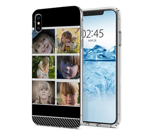 Cover Trasparente iPhone XS Max Black Collage