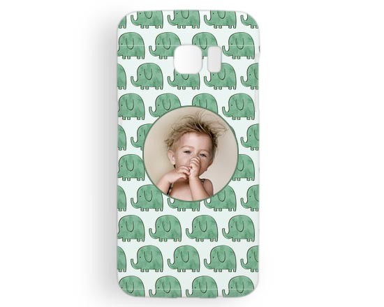 Cover Galaxy s7 Edge 3D Elefantini verdi