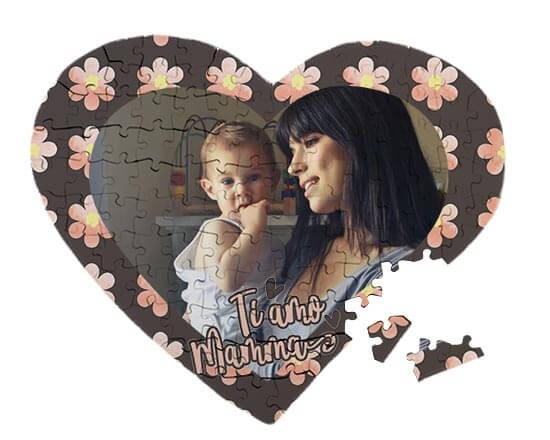 Puzzle cuore A3 Ti amo mamma