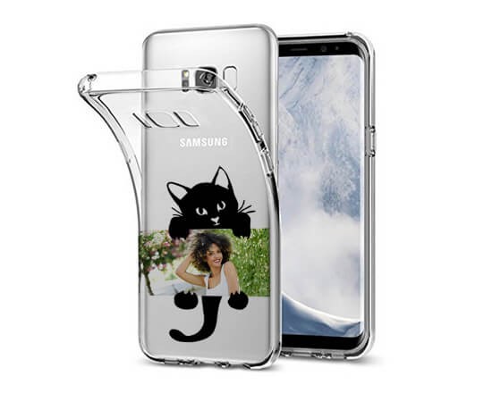 Cover Trasparente Galaxy S8 Plus Black Cat