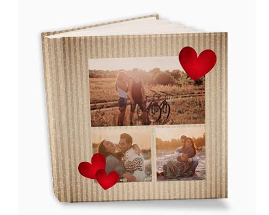 Album per s. valentino con impostazione collage