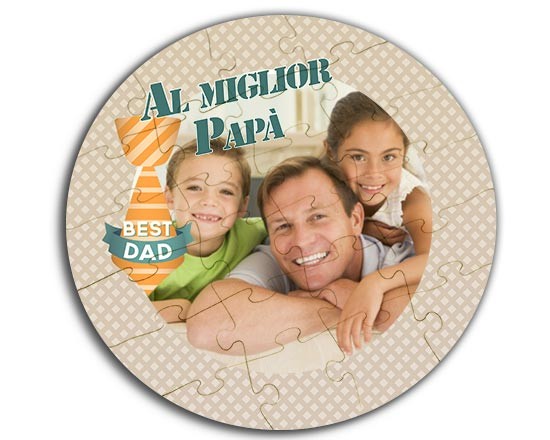 Puzzle personalizzato rotondo in masonite