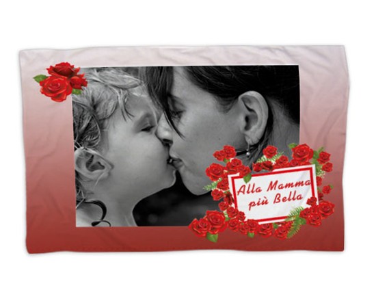 Coperta in pile con grafica per la festa della mamma