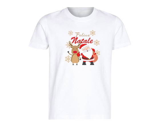 Babbo con renna per la maglietta bimbo
