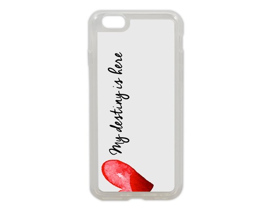 Cover gel con con cuore e scritta