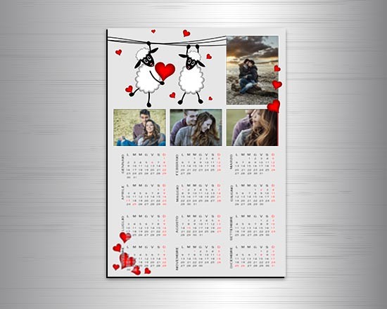 Calendario magnetico A3 Sweet sheep