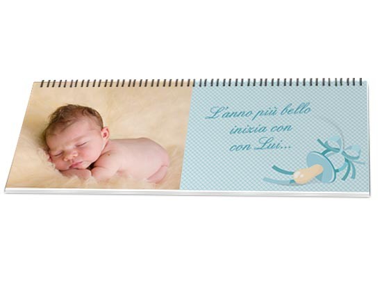 Calendario da scrivania Ciuccio celeste