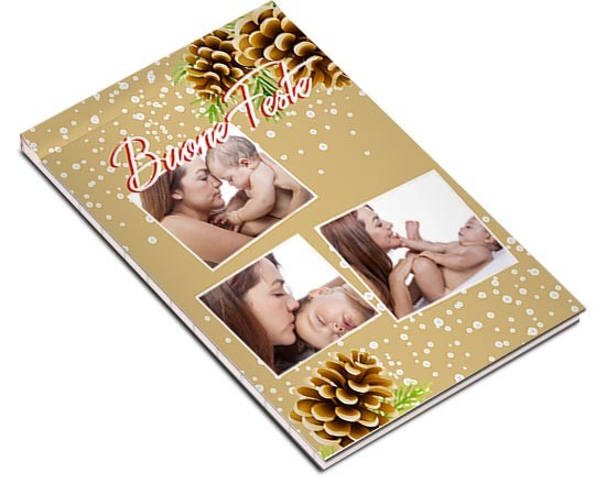 Il block notes rigido con grafica collage