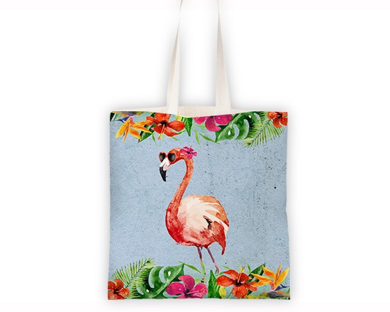 Borsa Shopping Fenicottero arancione