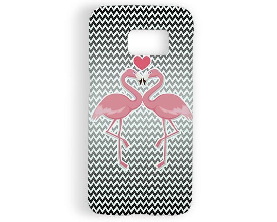 Cover Galaxy s7 3D Fenicotteri in love