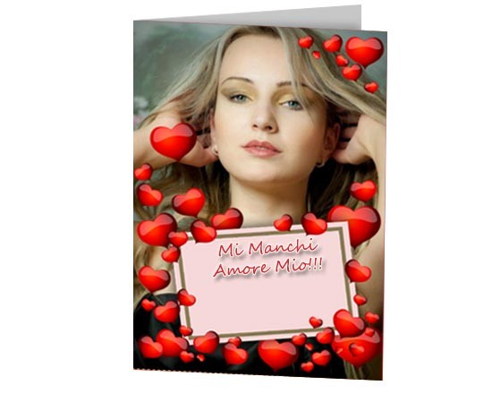Card personalizzata con grafica di S. Valentino