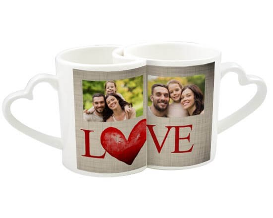 Tazza love con grafica romantica