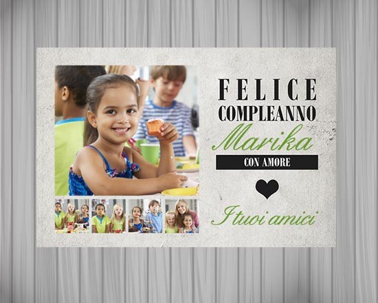 Poster collage Felice compleanno